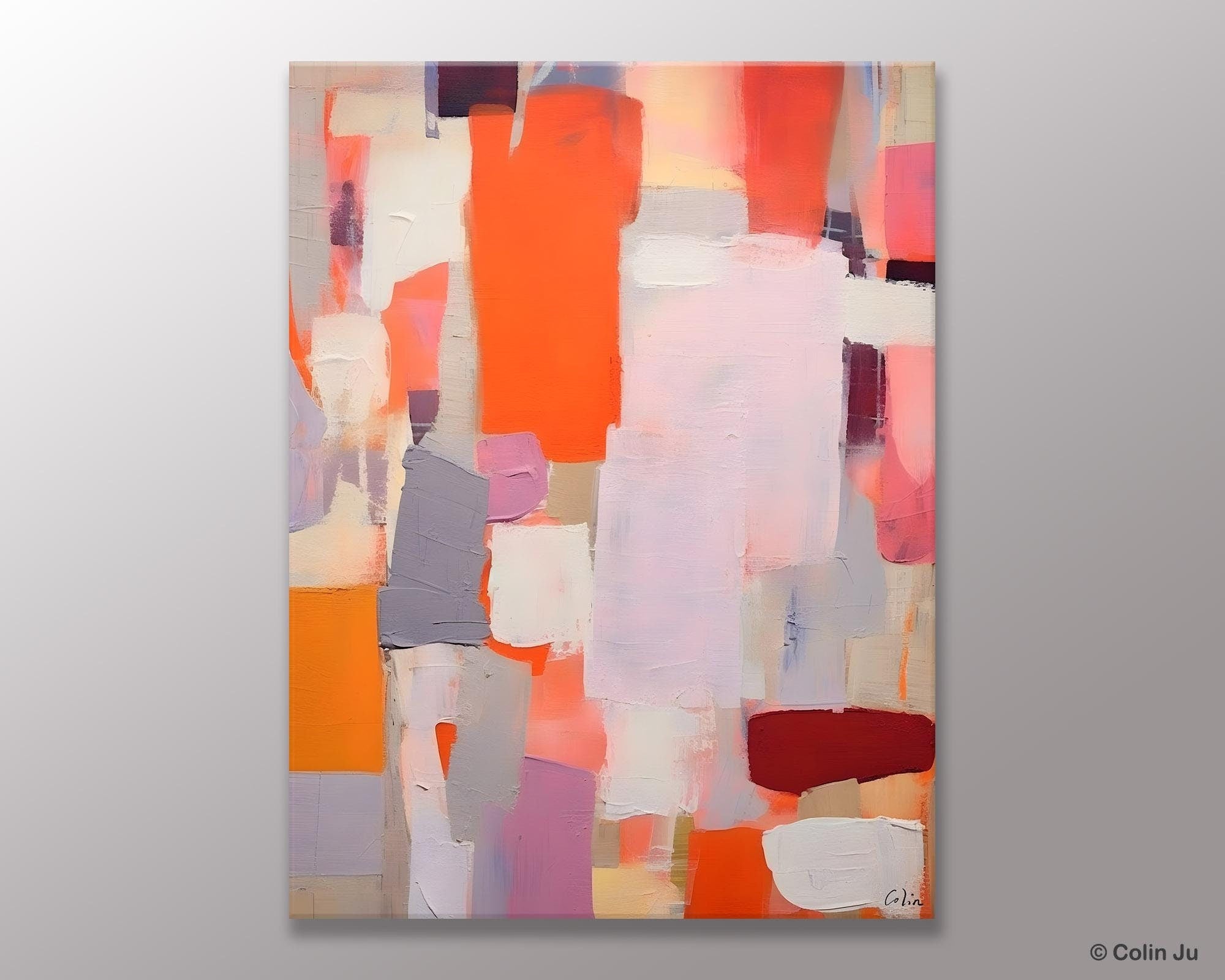 Abstract Wall Paintings, Heavy Texture Canvas Art, Large Contemporary Wall Art, Extra Large Paintings for Bedroom, Original Modern Painting-Silvia Home Craft