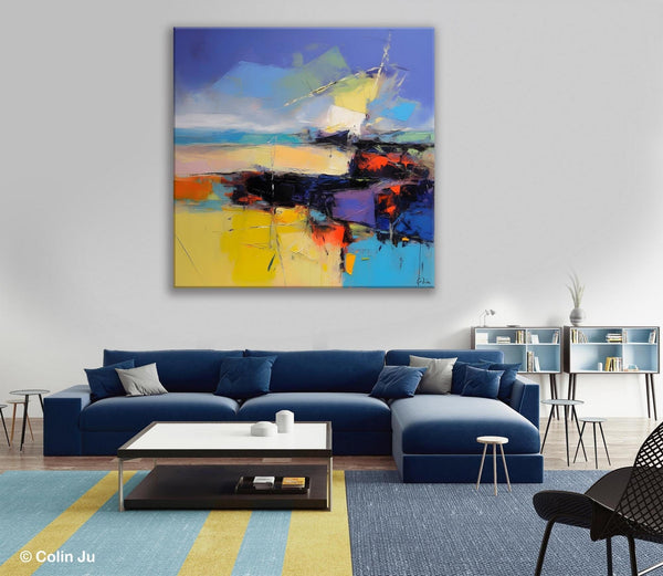 Modern Acrylic Artwork, Buy Art Paintings Online, Contemporary Canvas Art, Original Modern Paintings, Large Abstract Painting for Bedroom-Silvia Home Craft