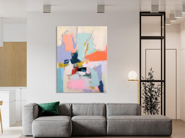 Original Artowrk, Abstract Wall Paintings, Hand Painted Canvas Art, Extra Large Paintings for Dining Room, Contemporary Wall Art Paintings-Silvia Home Craft