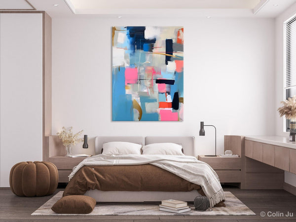 Modern Wall Art Paintings, Canvas Paintings for Bedroom, Contemporary Acrylic Painting on Canvas, Large Original Art, Buy Wall Art Online-Silvia Home Craft