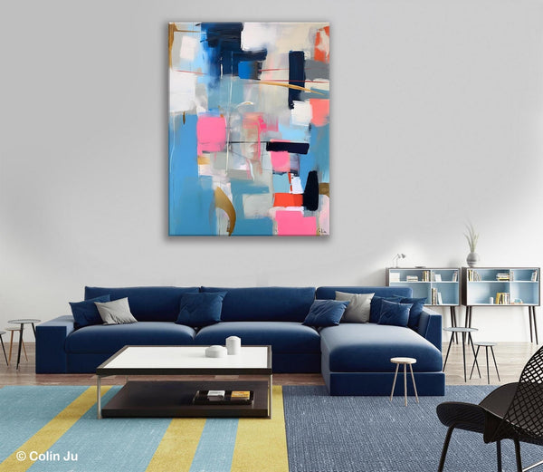 Modern Wall Art Paintings, Canvas Paintings for Bedroom, Contemporary Acrylic Painting on Canvas, Large Original Art, Buy Wall Art Online-Silvia Home Craft