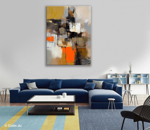 Acrylic Painting on Canvas, Modern Paintings, Extra Large Paintings for Dining Room, Large Contemporary Wall Art, Original Abstract Painting-Silvia Home Craft