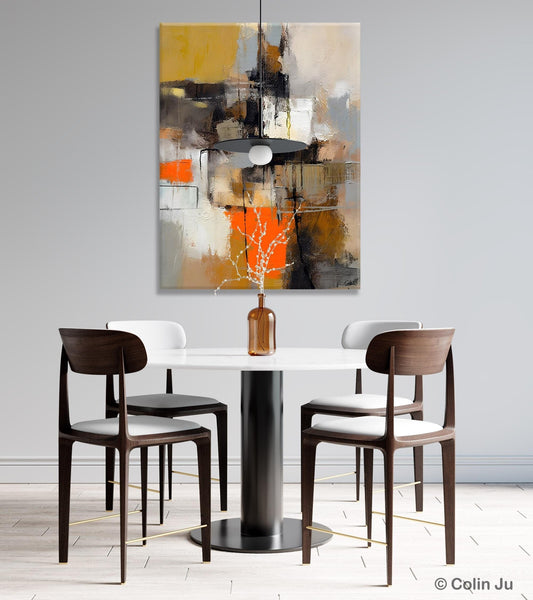 Acrylic Painting on Canvas, Modern Paintings, Extra Large Paintings for Dining Room, Large Contemporary Wall Art, Original Abstract Painting-Silvia Home Craft