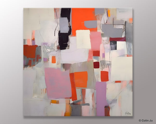 Modern Acrylic Artwork, Original Modern Paintings, Contemporary Canvas Art, Heavy Texture Canvas Art, Large Abstract Painting for Bedroom-Silvia Home Craft