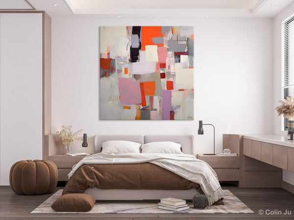 Modern Acrylic Artwork, Original Modern Paintings, Contemporary Canvas Art, Heavy Texture Canvas Art, Large Abstract Painting for Bedroom-Silvia Home Craft