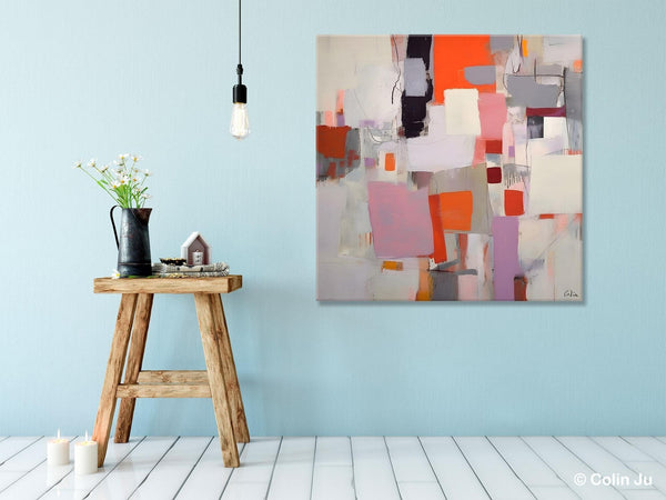 Modern Acrylic Artwork, Original Modern Paintings, Contemporary Canvas Art, Heavy Texture Canvas Art, Large Abstract Painting for Bedroom-Silvia Home Craft