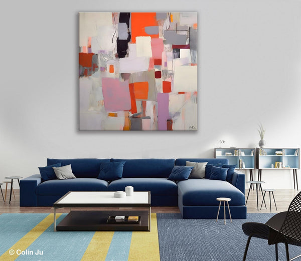 Modern Acrylic Artwork, Original Modern Paintings, Contemporary Canvas Art, Heavy Texture Canvas Art, Large Abstract Painting for Bedroom-Silvia Home Craft