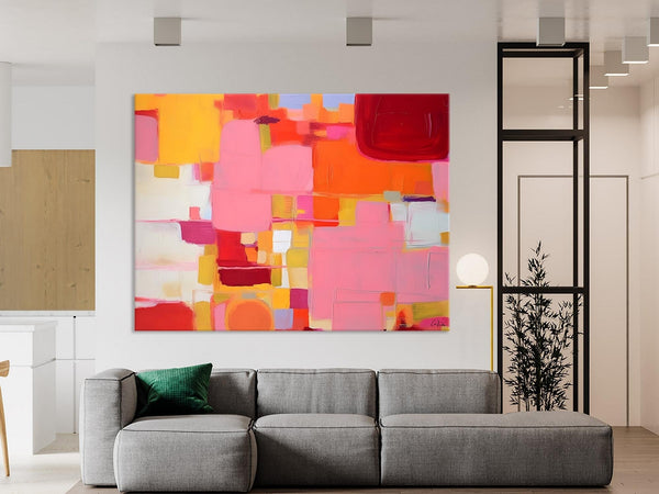 Original Acrylic Wall Art, Oversized Contemporary Acrylic Paintings, Abstract Canvas Paintings, Extra Large Canvas Painting for Living Room-Silvia Home Craft
