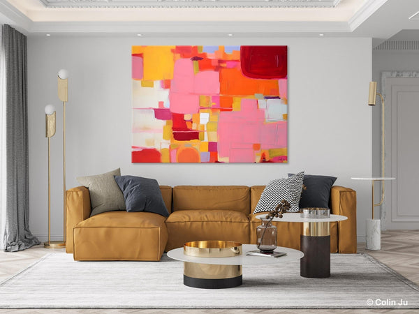 Original Acrylic Wall Art, Oversized Contemporary Acrylic Paintings, Abstract Canvas Paintings, Extra Large Canvas Painting for Living Room-Silvia Home Craft