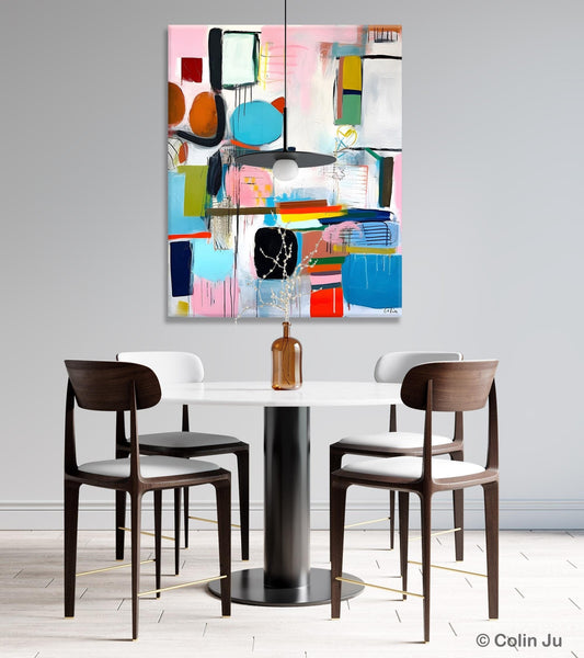 Original Acrylic Wall Art, Oversized Contemporary Acrylic Paintings, Abstract Canvas Paintings, Extra Large Canvas Painting for Living Room-Silvia Home Craft