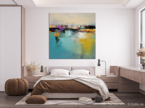 Large Abstract Painting for Bedroom, Modern Acrylic Paintings, Original Modern Wall Art Paintings, Oversized Contemporary Canvas Paintings-Silvia Home Craft