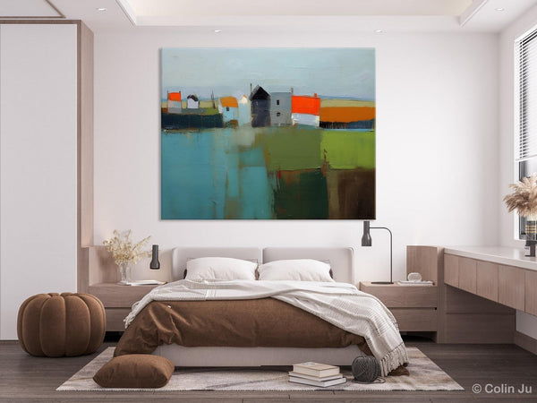 Abstract Landscape Paintings, Extra Large Canvas Painting for Living Room, Large Original Abstract Wall Art, Contemporary Acrylic Paintings-Silvia Home Craft