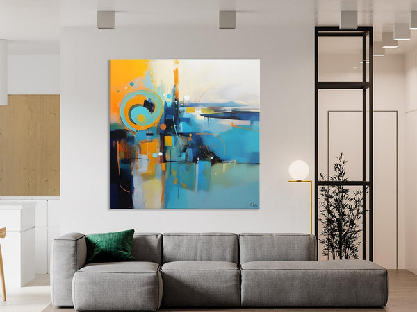 Modern Acrylic Paintings, Large Abstract Painting for Bedroom, Original Modern Wall Art Paintings, Oversized Contemporary Canvas Paintings-Silvia Home Craft