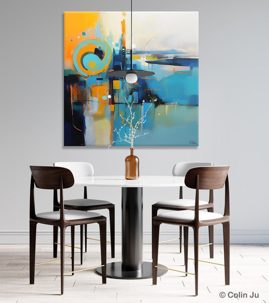 Modern Acrylic Paintings, Large Abstract Painting for Bedroom, Original Modern Wall Art Paintings, Oversized Contemporary Canvas Paintings-Silvia Home Craft
