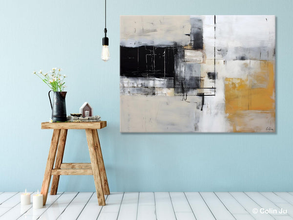 Modern Abstract Art Paintings, Extra Large Canvas Painting for Bedroom, Original Canvas Wall Art, Oversized Contemporary Acrylic Paintings-Silvia Home Craft
