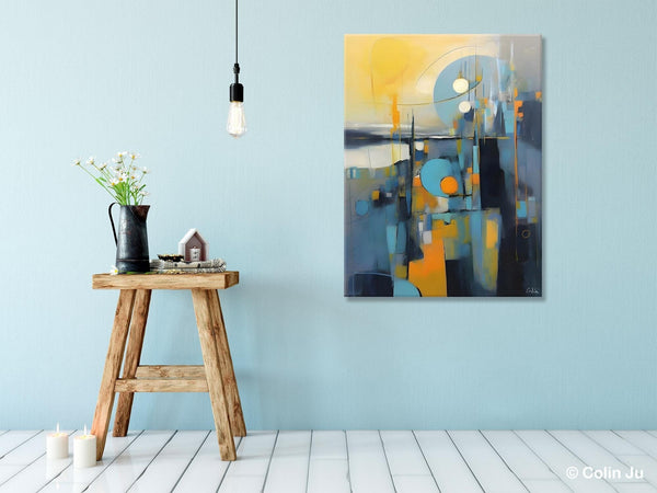 Extra Large Painting for Sale, Oversized Contemporary Acrylic Paintings, Extra Large Canvas Painting for Bedroom, Original Abstract Painting-Silvia Home Craft