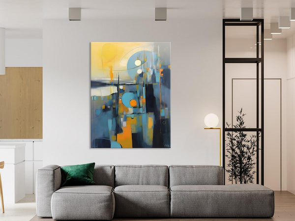 Extra Large Painting for Sale, Oversized Contemporary Acrylic Paintings, Extra Large Canvas Painting for Bedroom, Original Abstract Painting-Silvia Home Craft