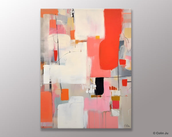 Extra Large Painting on Canvas, Huge Contemporary Acrylic Paintings, Extra Large Canvas Painting for Bedroom, Original Abstract Wall Art-Silvia Home Craft