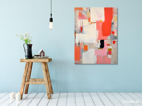 Extra Large Painting on Canvas, Huge Contemporary Acrylic Paintings, Extra Large Canvas Painting for Bedroom, Original Abstract Wall Art-Silvia Home Craft