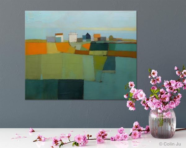 Abstract Landscape Painting on Canvas, Extra Large Landacape Wall Art for Living Room, Original Abstract Wall Art, Acrylic Painting for Sale-Silvia Home Craft