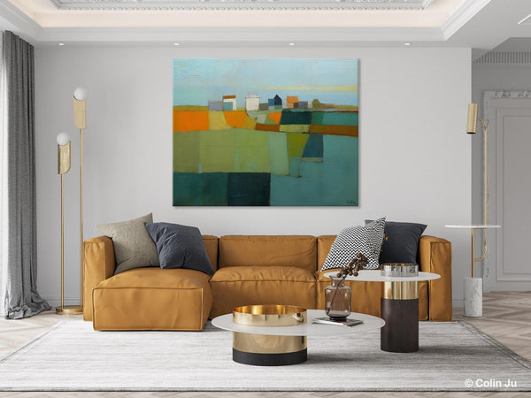 Abstract Landscape Painting on Canvas, Extra Large Landacape Wall Art for Living Room, Original Abstract Wall Art, Acrylic Painting for Sale-Silvia Home Craft