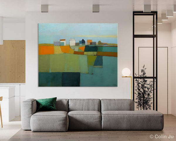 Abstract Landscape Painting on Canvas, Extra Large Landacape Wall Art for Living Room, Original Abstract Wall Art, Acrylic Painting for Sale-Silvia Home Craft