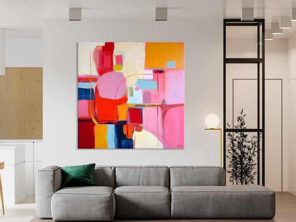 Ultra Modern Acrylic Paintings, Abstract Painting for Bedroom, Original Modern Wall Art Paintings, Oversized Contemporary Canvas Paintings-Silvia Home Craft