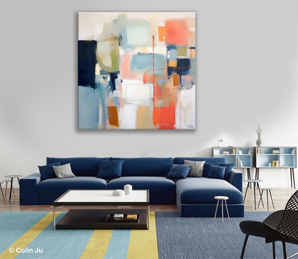Large Abstract Painting for Bedroom, Original Modern Paintings, Contemporary Canvas Art, Modern Acrylic Artwork, Buy Art Paintings Online-Silvia Home Craft