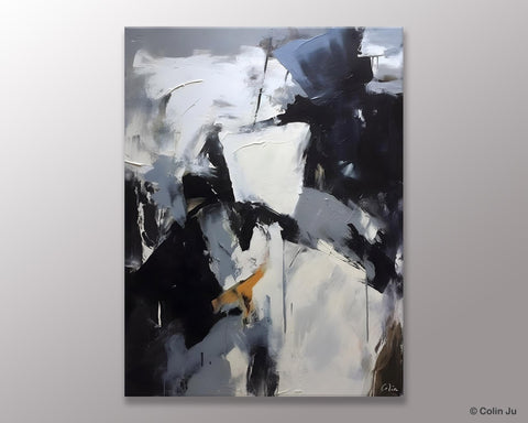 Extra Large Painting on Canvas, Contemporary Acrylic Paintings, Extra Large Canvas Paintings for Bedroom, Large Original Abstract Wall Art-Silvia Home Craft