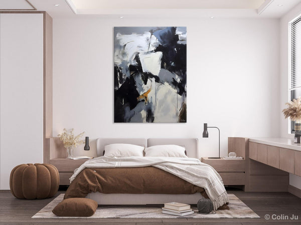 Extra Large Painting on Canvas, Contemporary Acrylic Paintings, Extra Large Canvas Paintings for Bedroom, Large Original Abstract Wall Art-Silvia Home Craft