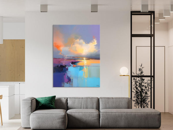 Original Landscape Paintings, Modern Paintings, Large Contemporary Wall Art, Acrylic Painting on Canvas, Extra Large Paintings for Bedroom-Silvia Home Craft
