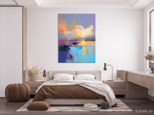 Original Landscape Paintings, Modern Paintings, Large Contemporary Wall Art, Acrylic Painting on Canvas, Extra Large Paintings for Bedroom-Silvia Home Craft