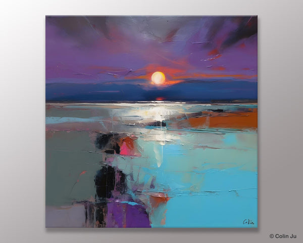 Original Canvas Wall Art Paintings, Modern Canvas Painting for Living Room, Acrylic Painting on Canvas, Landscape Abstract Paintings-Silvia Home Craft