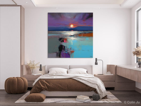 Original Canvas Wall Art Paintings, Modern Canvas Painting for Living Room, Acrylic Painting on Canvas, Landscape Abstract Paintings-Silvia Home Craft