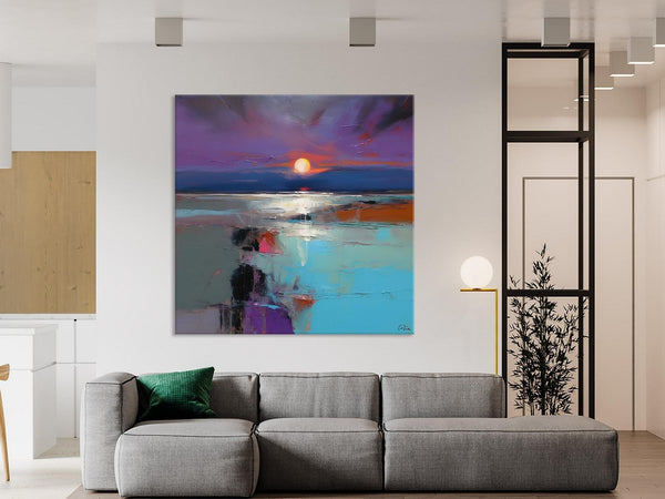 Original Canvas Wall Art Paintings, Modern Canvas Painting for Living Room, Acrylic Painting on Canvas, Landscape Abstract Paintings-Silvia Home Craft
