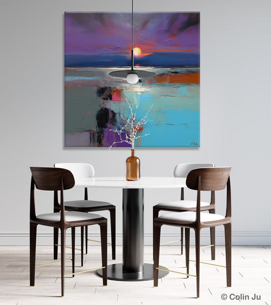 Original Canvas Wall Art Paintings, Modern Canvas Painting for Living Room, Acrylic Painting on Canvas, Landscape Abstract Paintings-Silvia Home Craft