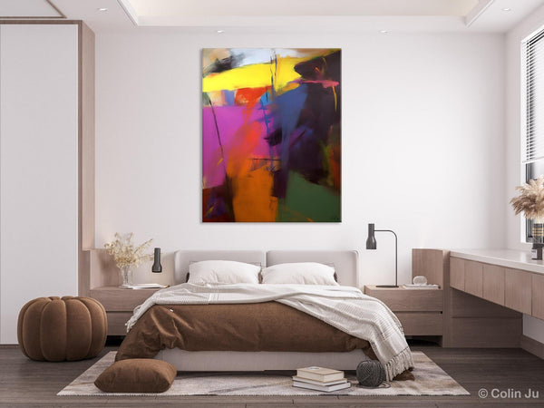Extra Large Abstract Painting for Dining Room, Large Original Abstract Wall Art, Contemporary Acrylic Paintings, Abstract Painting on Canvas-Silvia Home Craft