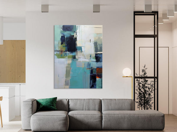 Large Contemporary Wall Art, Acrylic Painting on Canvas, Modern Paintings, Extra Large Paintings for Dining Room, Original Abstract Painting-Silvia Home Craft