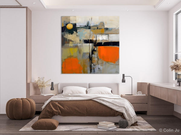 Modern Acrylic Artwork, Original Modern Art, Heavy Texture Canvas Paintings, Contemporary Canvas Art, Large Abstract Painting for Bedroom-Silvia Home Craft