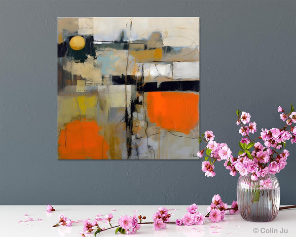 Modern Acrylic Artwork, Original Modern Art, Heavy Texture Canvas Paintings, Contemporary Canvas Art, Large Abstract Painting for Bedroom-Silvia Home Craft