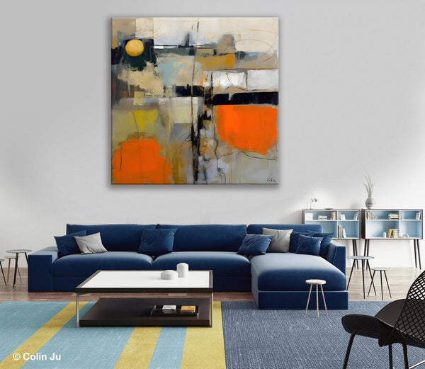 Modern Acrylic Artwork, Original Modern Art, Heavy Texture Canvas Paintings, Contemporary Canvas Art, Large Abstract Painting for Bedroom-Silvia Home Craft