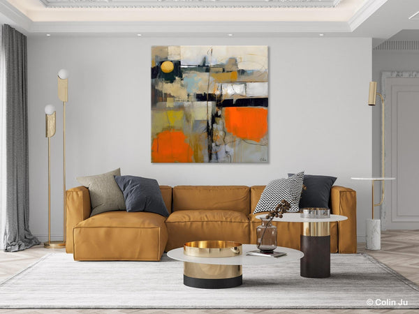 Modern Acrylic Artwork, Original Modern Art, Heavy Texture Canvas Paintings, Contemporary Canvas Art, Large Abstract Painting for Bedroom-Silvia Home Craft