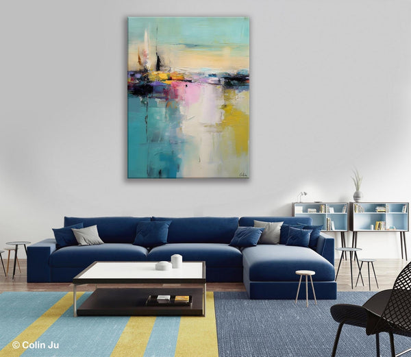 Heavy Texture Canvas Art, Abstract Paintings, Large Contemporary Wall Art, Extra Large Paintings for Living Room, Original Modern Painting-Silvia Home Craft