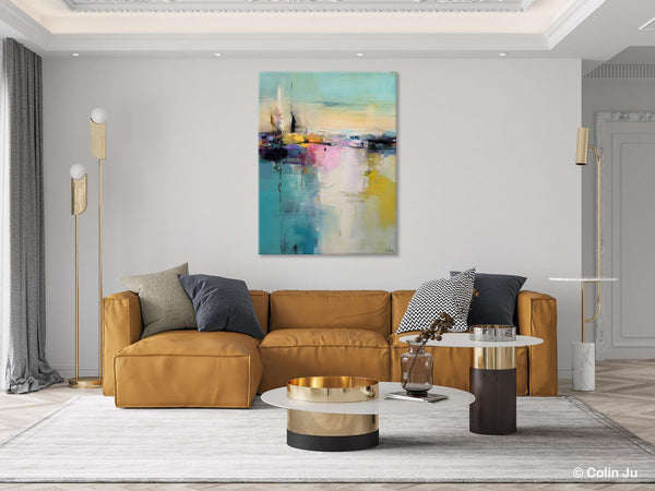 Heavy Texture Canvas Art, Abstract Paintings, Large Contemporary Wall Art, Extra Large Paintings for Living Room, Original Modern Painting-Silvia Home Craft