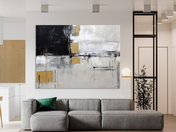 Original Abstract Art, Modern Wall Art Ideas for Bedroom, Extra Large Canvas Paintings, Impasto Art Painting, Contemporary Acrylic Paintings-Silvia Home Craft
