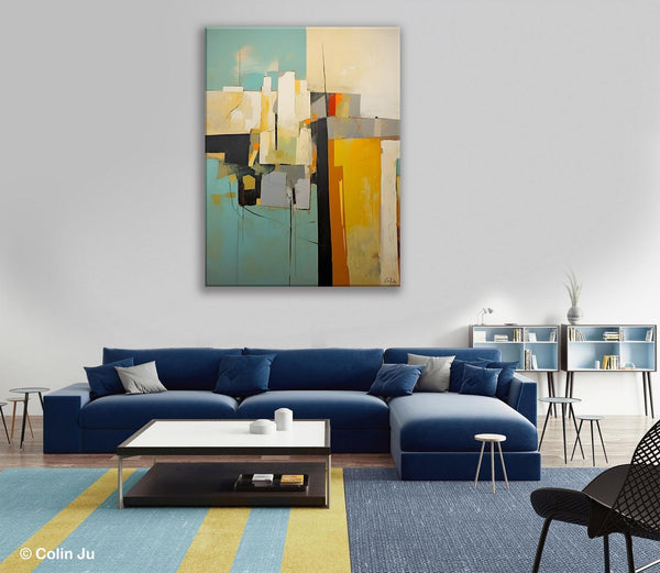 Abstract Paintings, Large Contemporary Wall Art, Extra Large Paintings for Living Room, Heavy Texture Canvas Art, Original Modern Painting-Silvia Home Craft