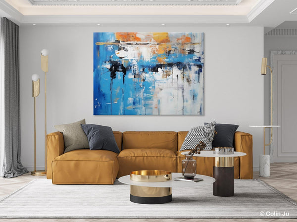 Oversized Canvas Paintings, Original Abstract Art, Modern Wall Art Ideas for Living Room, Palette Knife Painting, Contemporary Acrylic Art-Silvia Home Craft