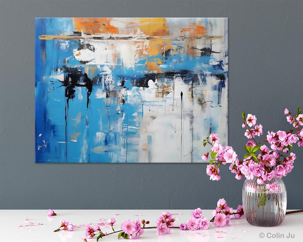 Oversized Canvas Paintings, Original Abstract Art, Modern Wall Art Ideas for Living Room, Palette Knife Painting, Contemporary Acrylic Art-Silvia Home Craft