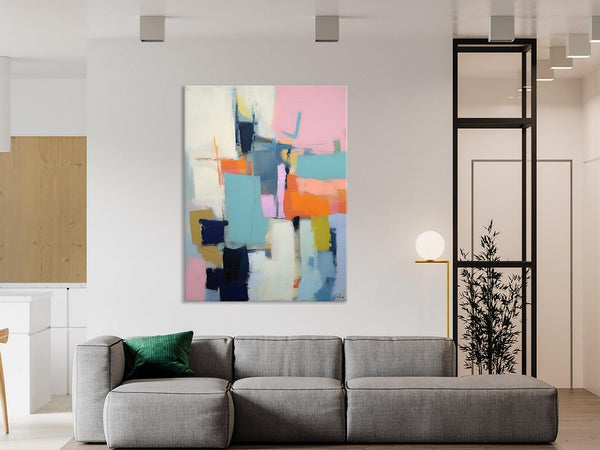 Contemporary Wall Art Paintings, Acrylic Painting on Canvas, Abstract Paintings for Bedroom, Extra Large Original Art, Buy Wall Art Online-Silvia Home Craft