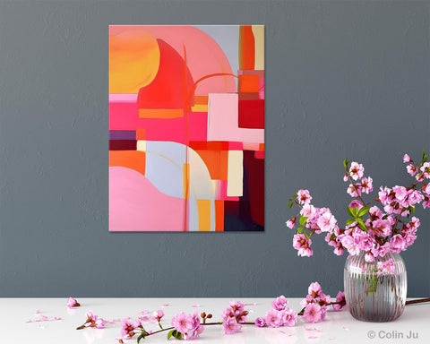 Contemporary Acrylic Painting on Canvas, Modern Wall Art Paintings, Canvas Paintings for Bedroom, Large Original Art, Buy Wall Art Online-Silvia Home Craft